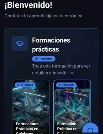 App Neuka: mis cursos por etapas y módulos
